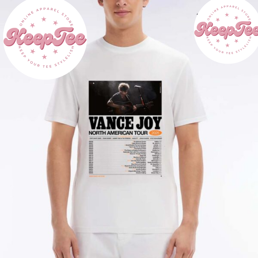 New Vance Joy North Concert 2025 Shirt, Vance Joy North America Tour 2025 Fan Gifts T-Shirt