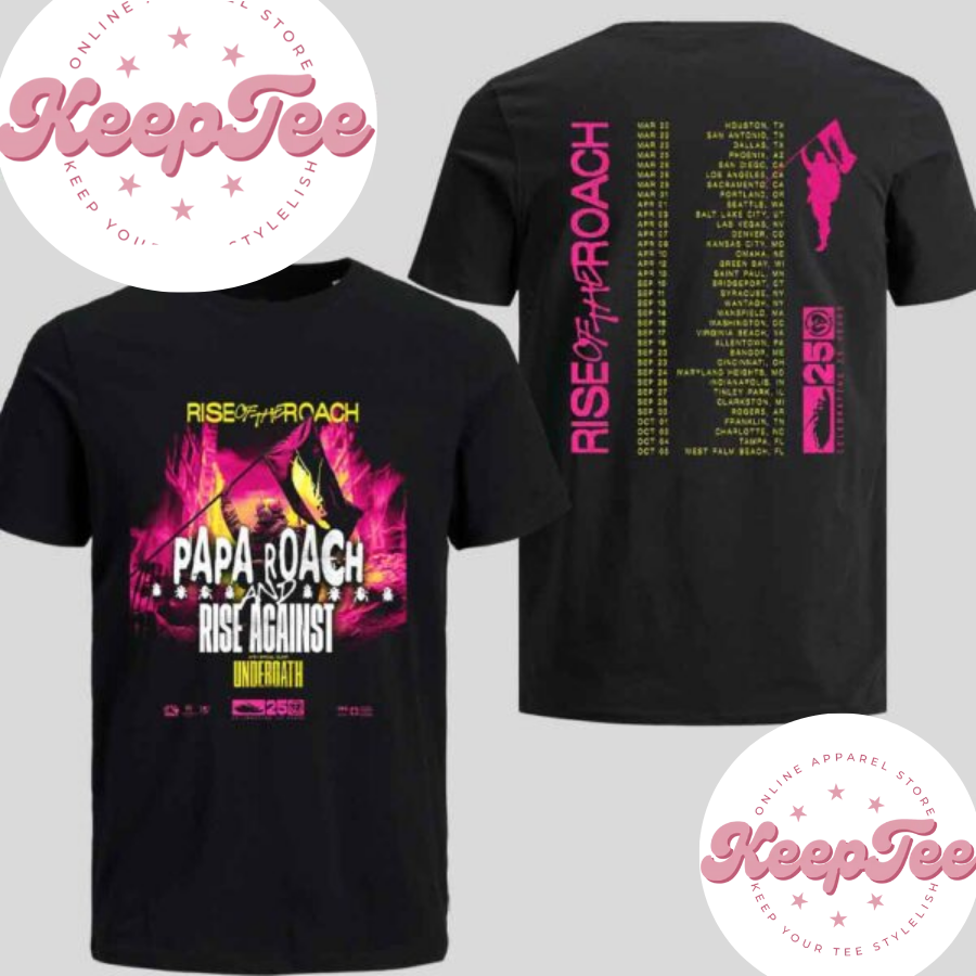 New Papa Roach Rise Concert 2025 Shirt, Papa Roach Rise Of The Roach Tour 2025 Shirt