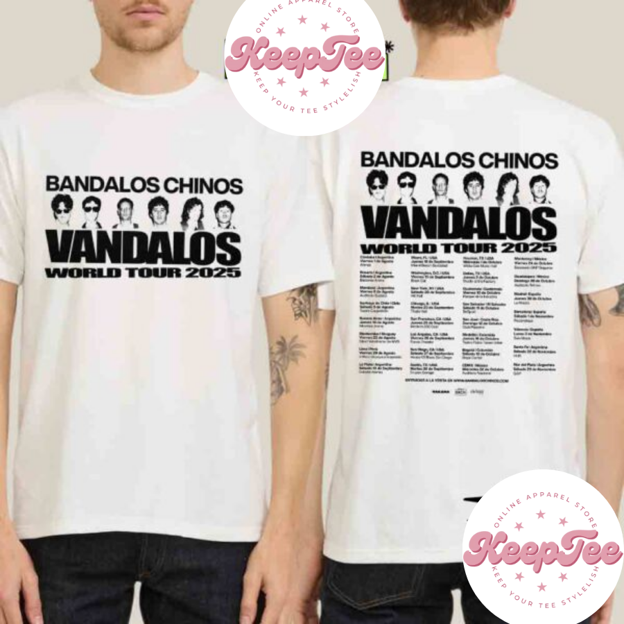 New Bandalos Chinos Vandalos Concert 2025 Shirt, Bandalos Chinos Vandalos World Tour 2025 Tour Dates Shirt