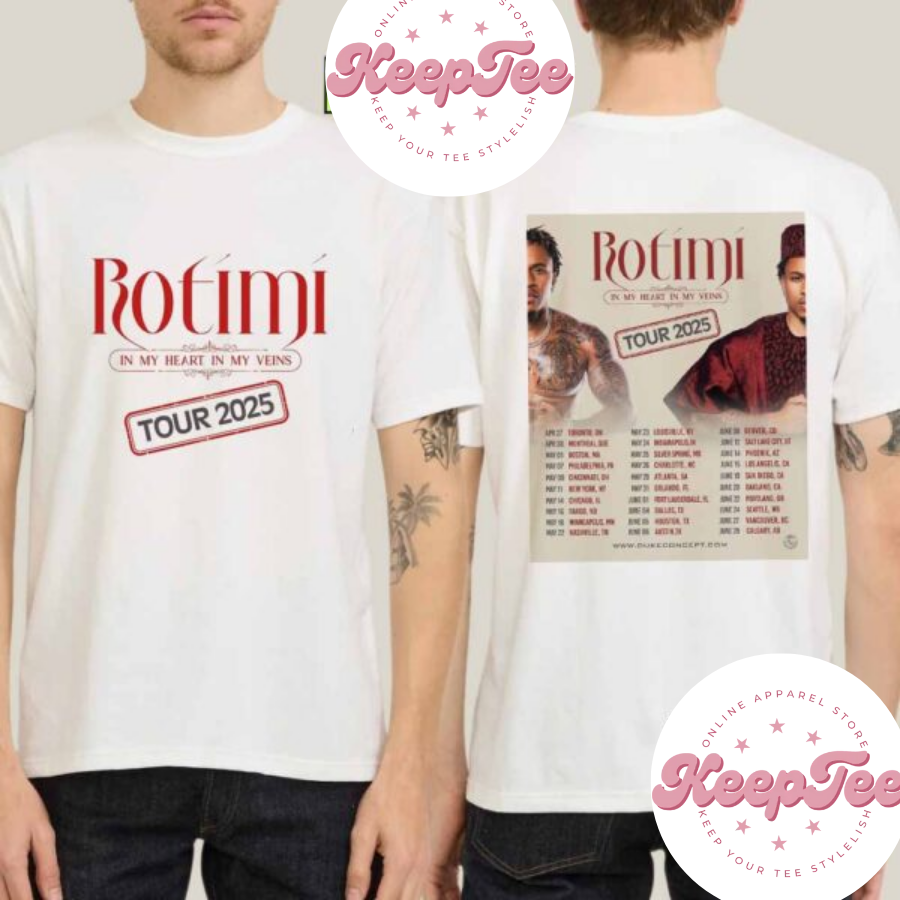 New Rotimi In My Concert 2025 Shirt, Rotimi In My Heart In My Veins Tour 2025 Shirt