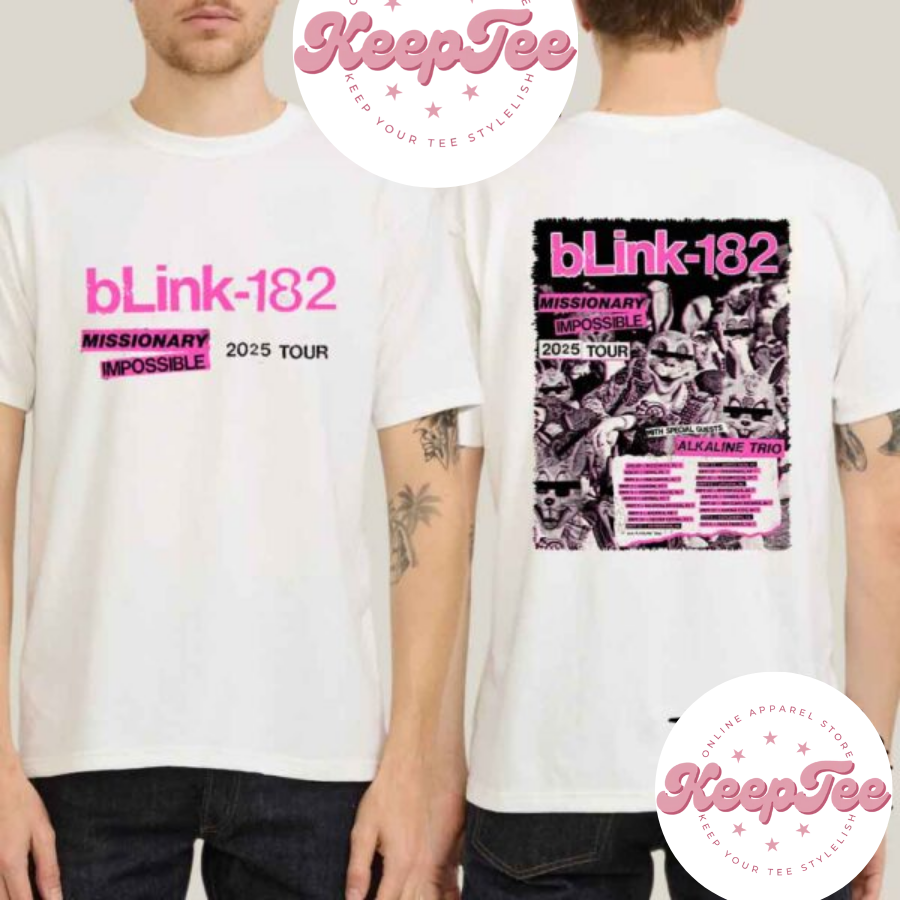Blink-182 2025 Missionary Concert 2025 Shirt, Blink-182 2025 Missionary Impossible Tour Dates Shirt