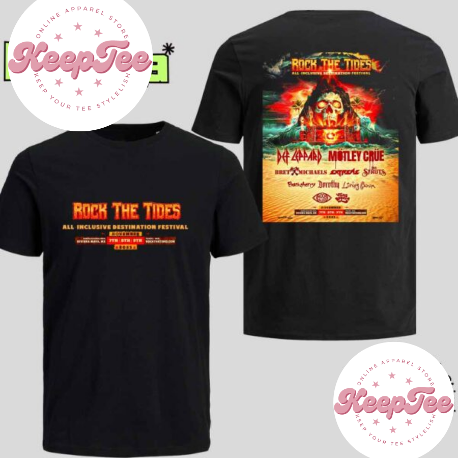 Rock The Tides Concert 2025 Shirt, Rock The Tides Lineup 2025 In Riviera Maya Mexico On November 7Th-9Th 2025 Art Cover Shirt