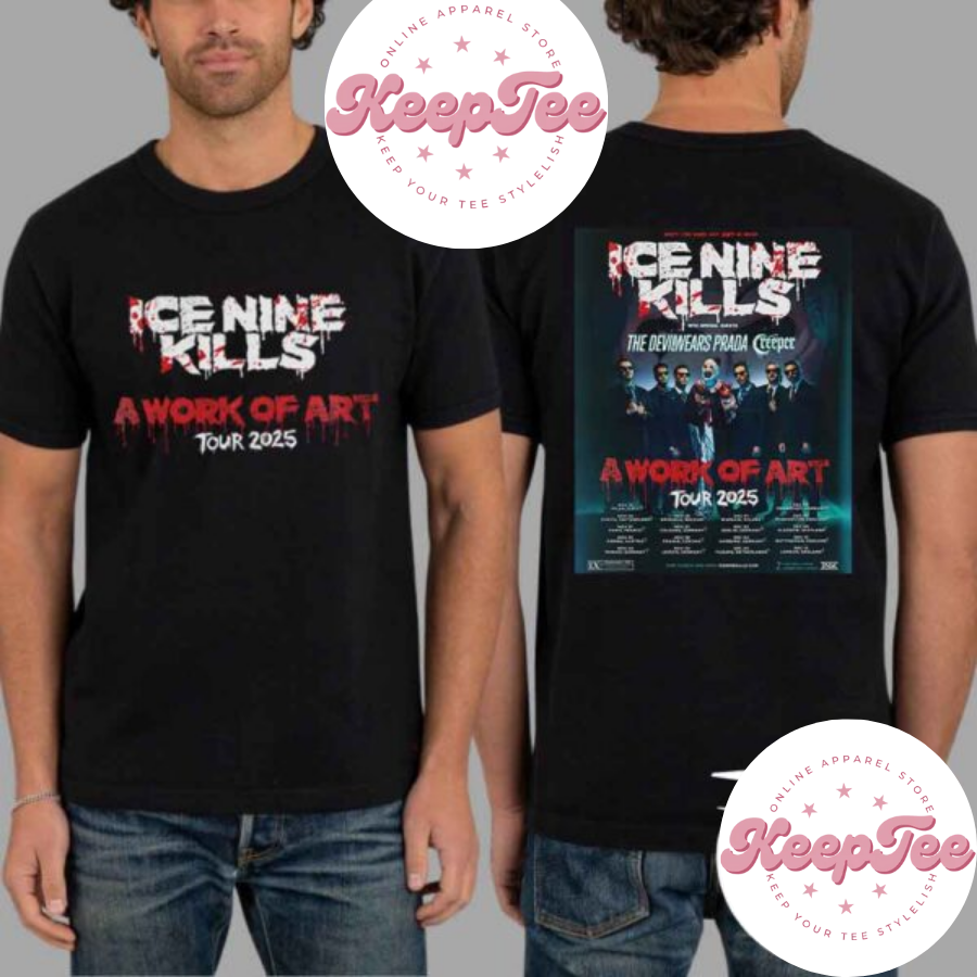Ice Nine Kills Concert 2025 Shirt, Ice Nine Kills A Work Of Art Tour Dates 2025 Shirt