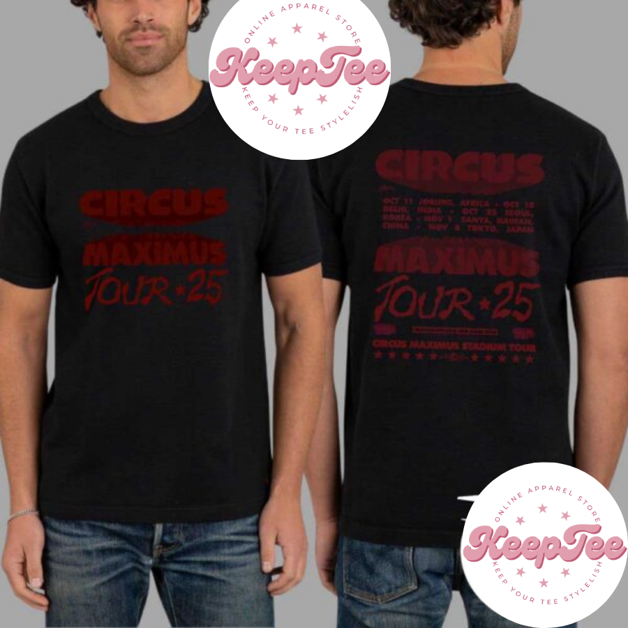 New Travis Scott Circus Concert 2025 Shirt, Travis Scott Circus Maximum World Tour Dates 2025 Shirt