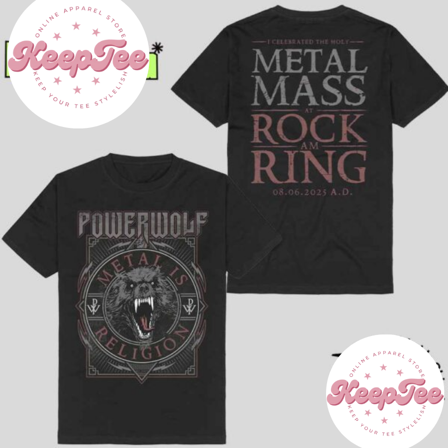Powerwolf Holy Metal Concert 2025 Shirt, Powerwolf Holy Metal Mass At Rock Im Ring On June 08 2025 Artwork Fan Gifts T-Shirt