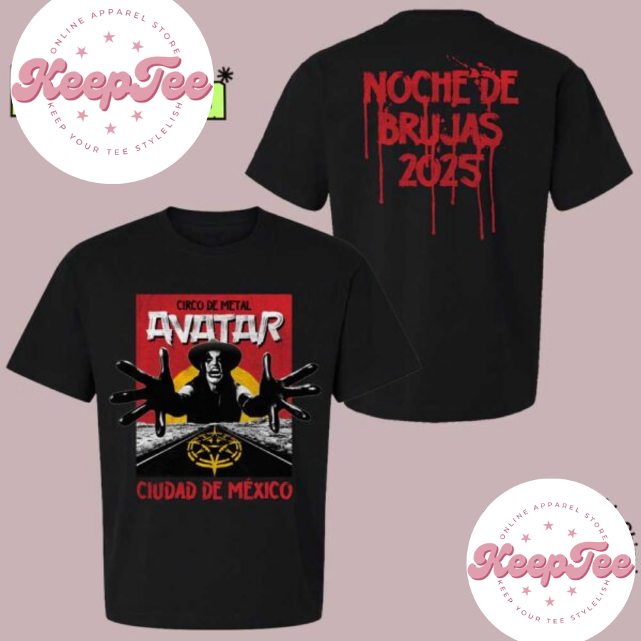 Avatar Band Ciudad Concert 2025 Shirt, Avatar Band Ciudad De Mexico Noche De Brujas 2025 Fan Gifts T-Shirt
