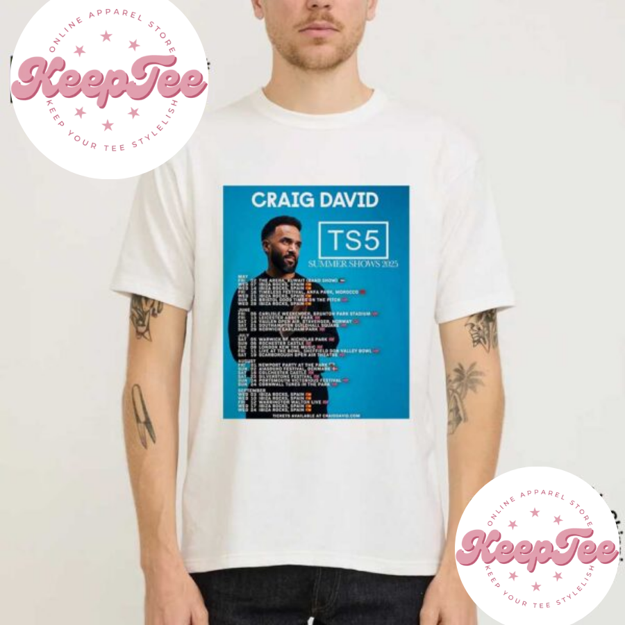 Craig David Summer Concert 2025 Shirt, Craig David Summer Show Dates 2025 Fan Gifts T-Shirt