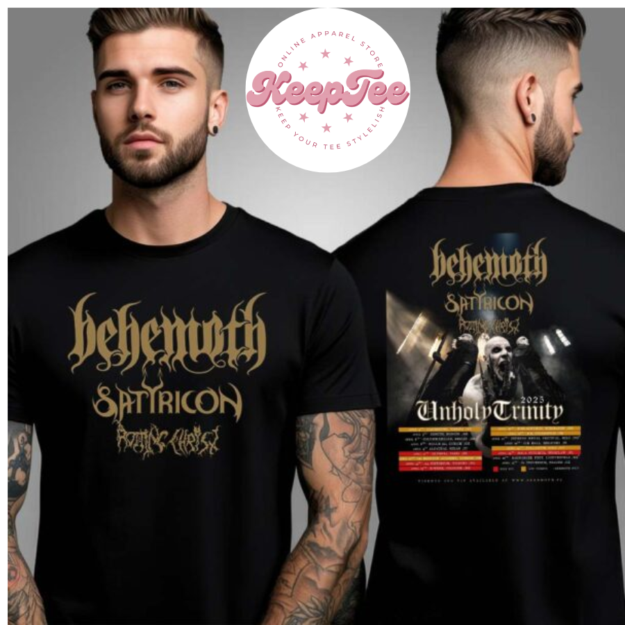 Behemoth Band Music Concert 2025 Shirt, Behemoth Band Music Show Unholy Trinity Tour 2025 Schedule Two Side Unisex Shirt