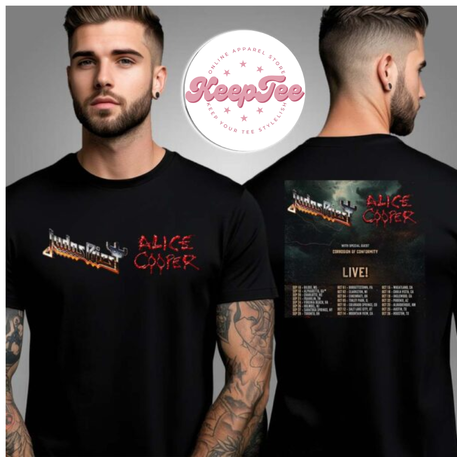 New Judas Priest & Concert 2025 Shirt, Judas Priest & Alice Cooper Music Show North America Tour
