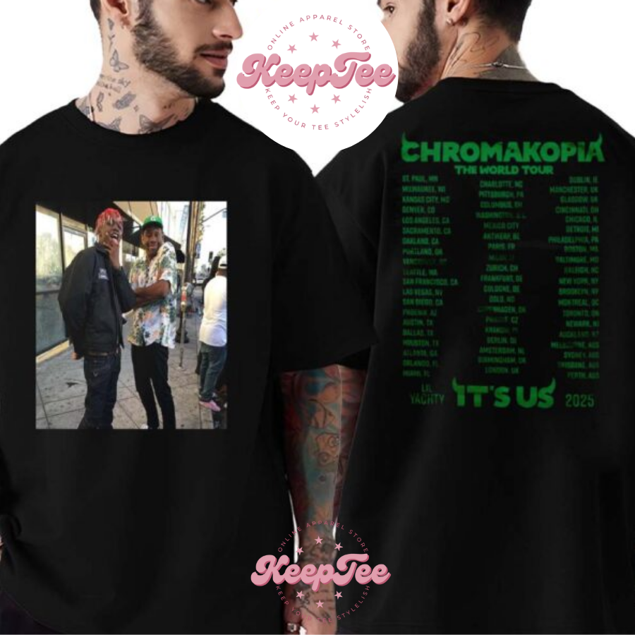 \Tyler The Creator And Lil Yachty Chromakopia Merch The World Tour ItS Us 2025 Dates List Print Unisex Shirt