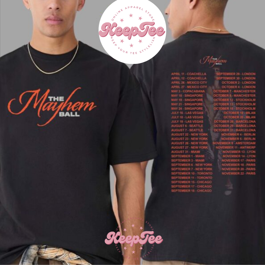 Lady Gaga The Concert 2025 Shirt, Lady Gaga The Mayhem Ball Tour 2025 Cities List Kicks Off In Coachella On April 11 2025 Shirt