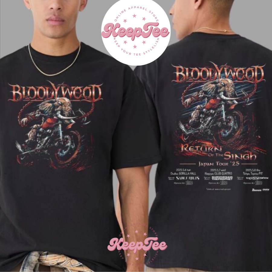 Bloodywood Return Of Concert 2025 Shirt, Bloodywood Return Of The Singh Japan Tour 2025 Start In In Osaka On May 6 2025 Print Unisex Shirt