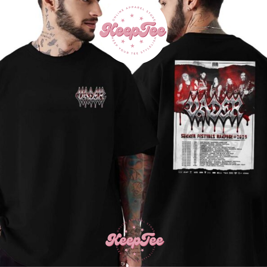 New Vader Band Summer Concert 2025 Shirt, Vader Band Summer Festivals Rampage Tour 2025 Dates List Two Sides Print Classic Shirt