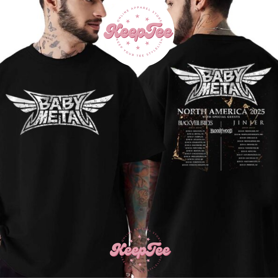 New Babymetal North America Tour 2025 Dates List With Special Guests Black Veil Brides Jinjer And Bloodywood Shirt