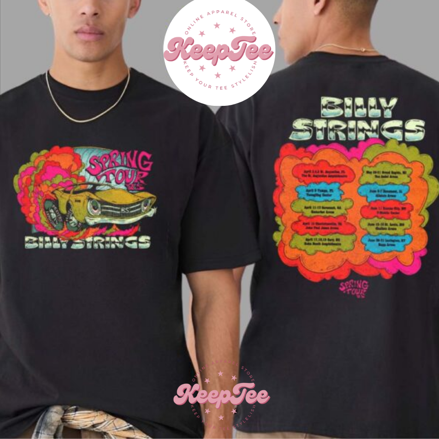Billy Strings Merch Concert 2025 Shirt, Billy Strings Merch Spring 2025 Tour Tee With Dates Print Unisex Shirt
