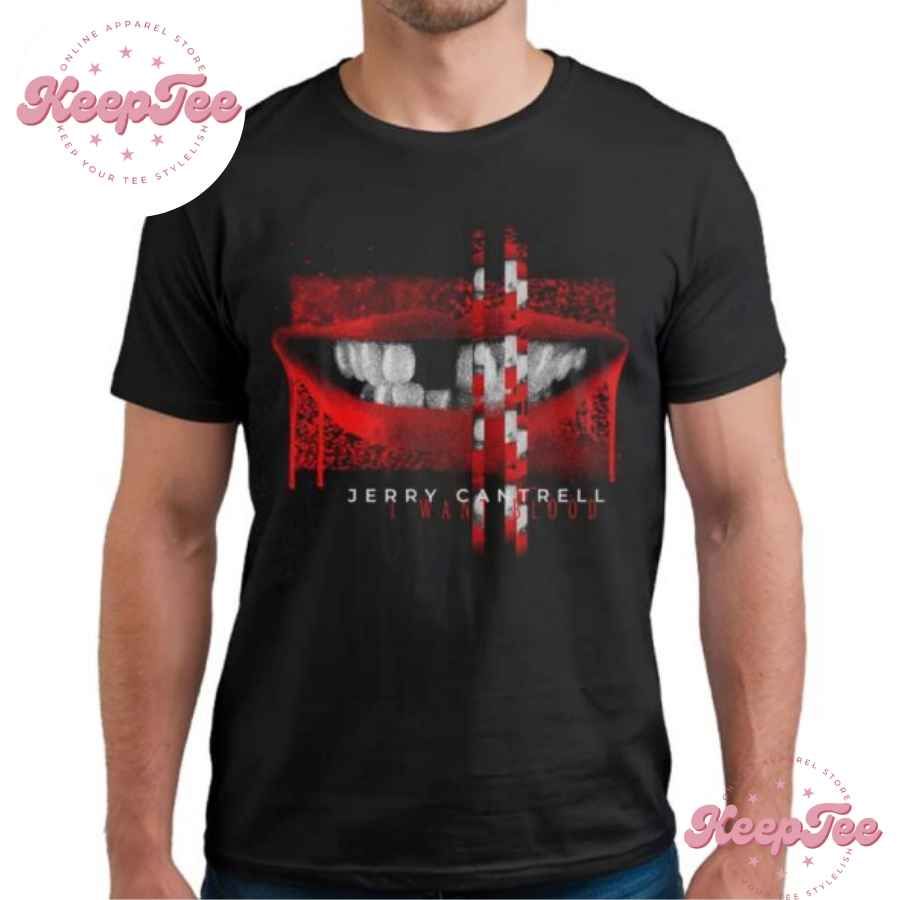 New Jerry Cantrell Merch Concert 2025 Shirt, Jerry Cantrell Merch I Want Blood Tour 2025 Teef Cover Unisex Shirt