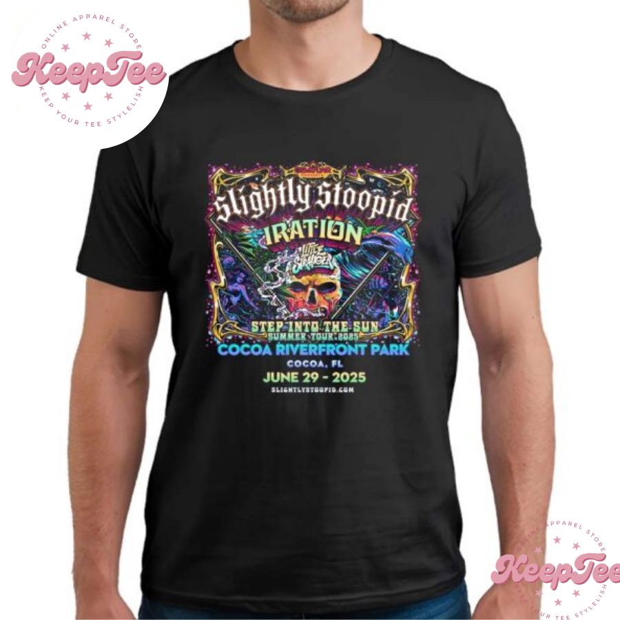 New Slightly Stoopid Step Into The Sun Summer Tour 2025 Merch In Cocoa Fl At Cocoa Riverfront Park Shirt