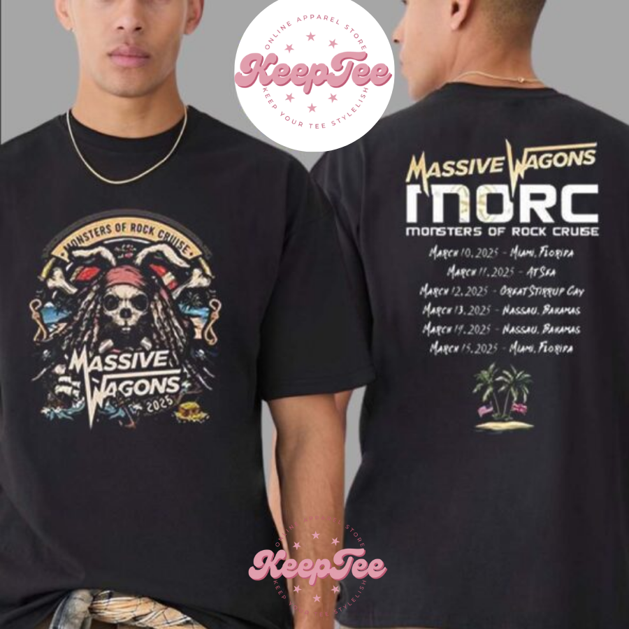 Massive Wagons Band Concert 2025 Shirt, Massive Wagons Band Merch Tee Monsters Of Rock Cruise Tour 2025 Print Unisex Shirt