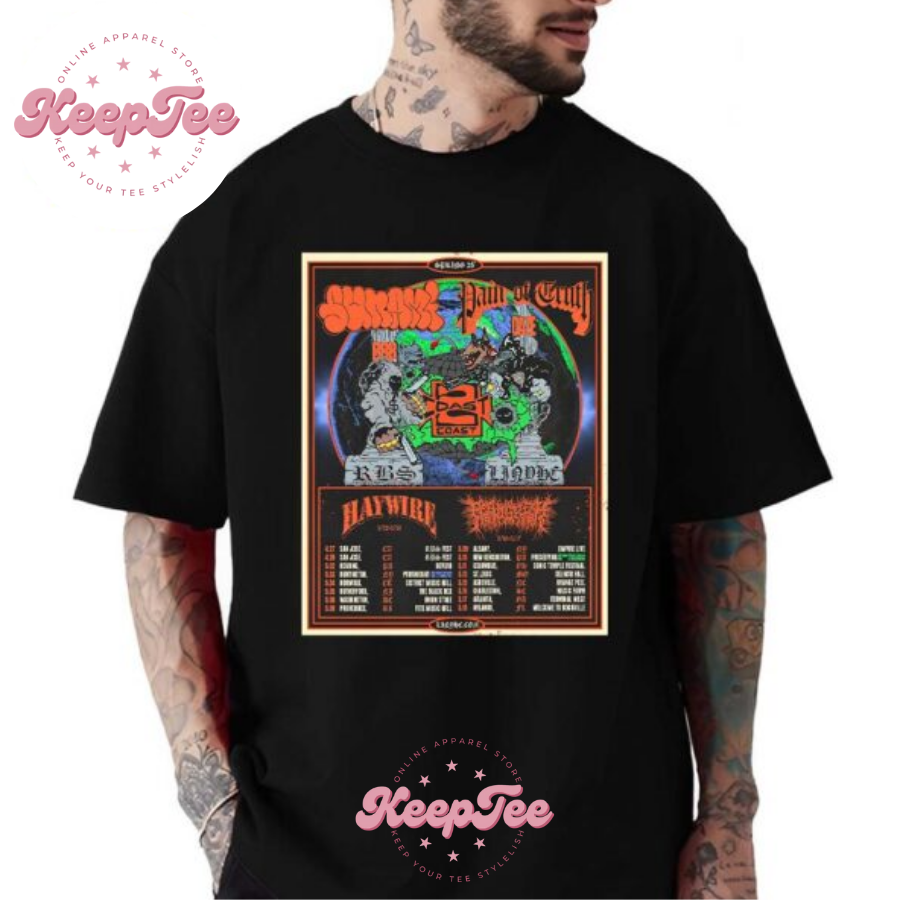 Pain Of Truth Concert 2025 Shirt, Pain Of Truth And Sunami Spring Tour 2025 Dates List Unisex Shirt