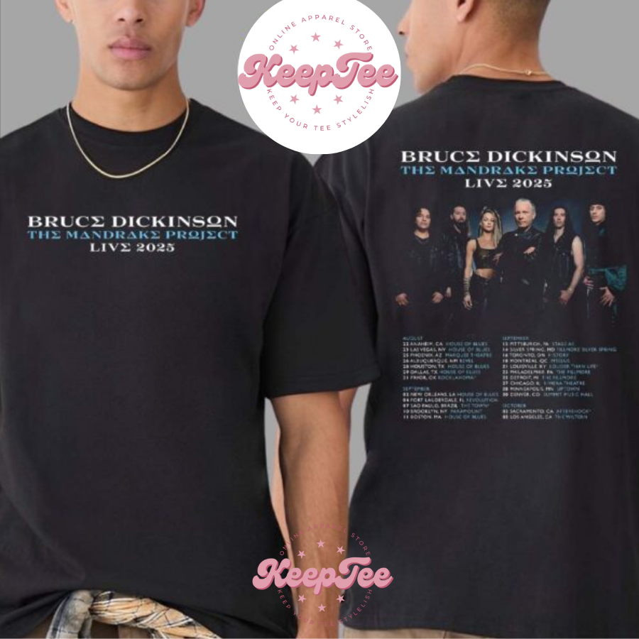 New Bruce Dickinson The Concert 2025 Shirt, Bruce Dickinson The Mandrake Project Live North American Tour 2025  Unisex Shirt