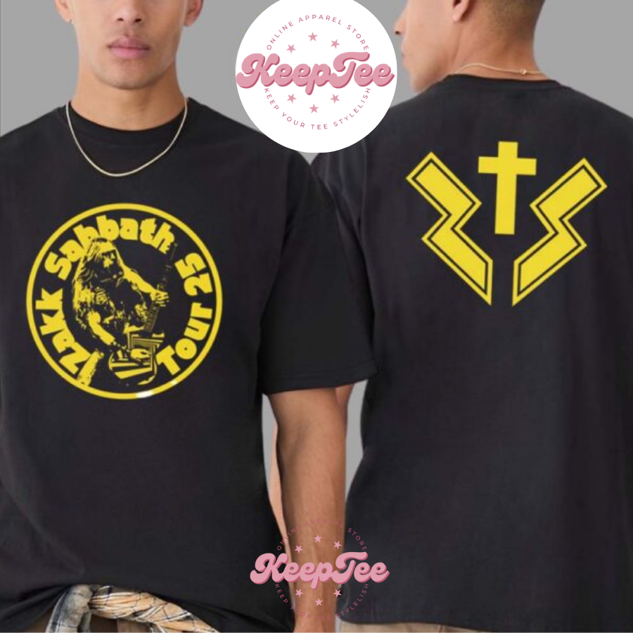 New Zakk Sabbath Tour Concert 2025 Shirt, Zakk Sabbath Tour 2025 Yellow Circle Tee Black Two Sides Print Unisex Shirt
