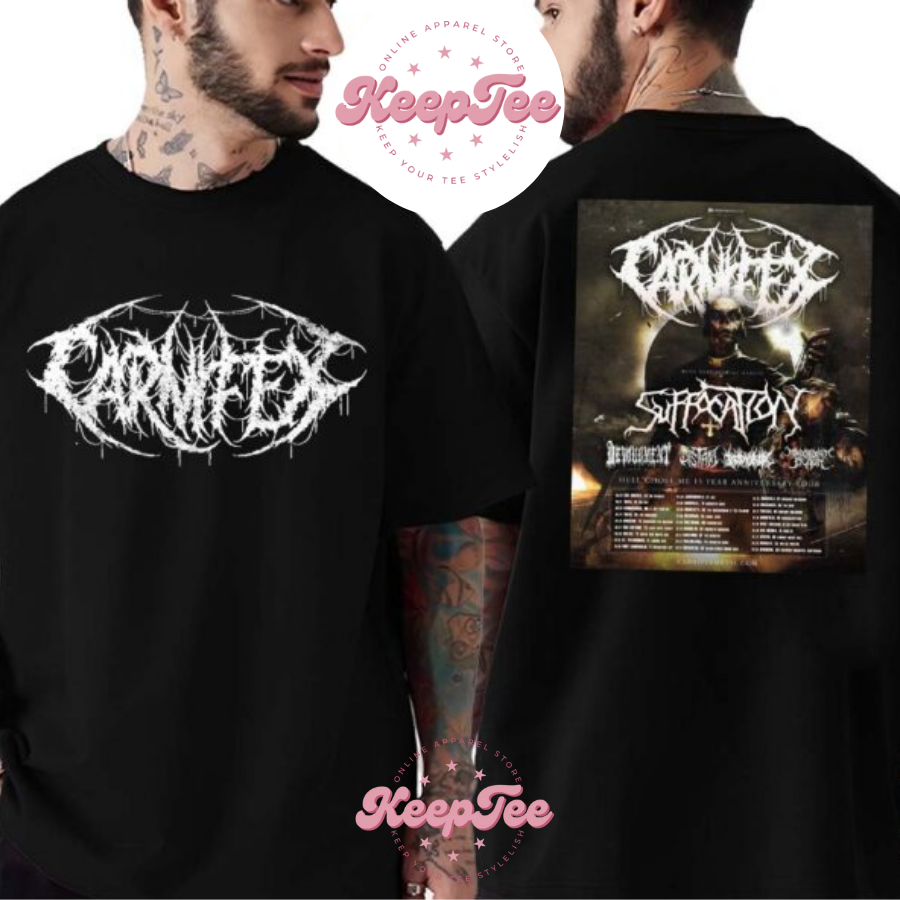Carnifex Hell Chose Concert 2025 Shirt, Carnifex Hell Chose Me 15 Year Anniversary Tour 2025 Dates List Two Sides Print Unisex Shirt