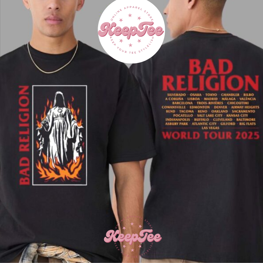 Bad Religion Burn Concert 2025 Shirt, Bad Religion Burn Merch Tee World Tour 2025 Two Sides Print Classic Shirt