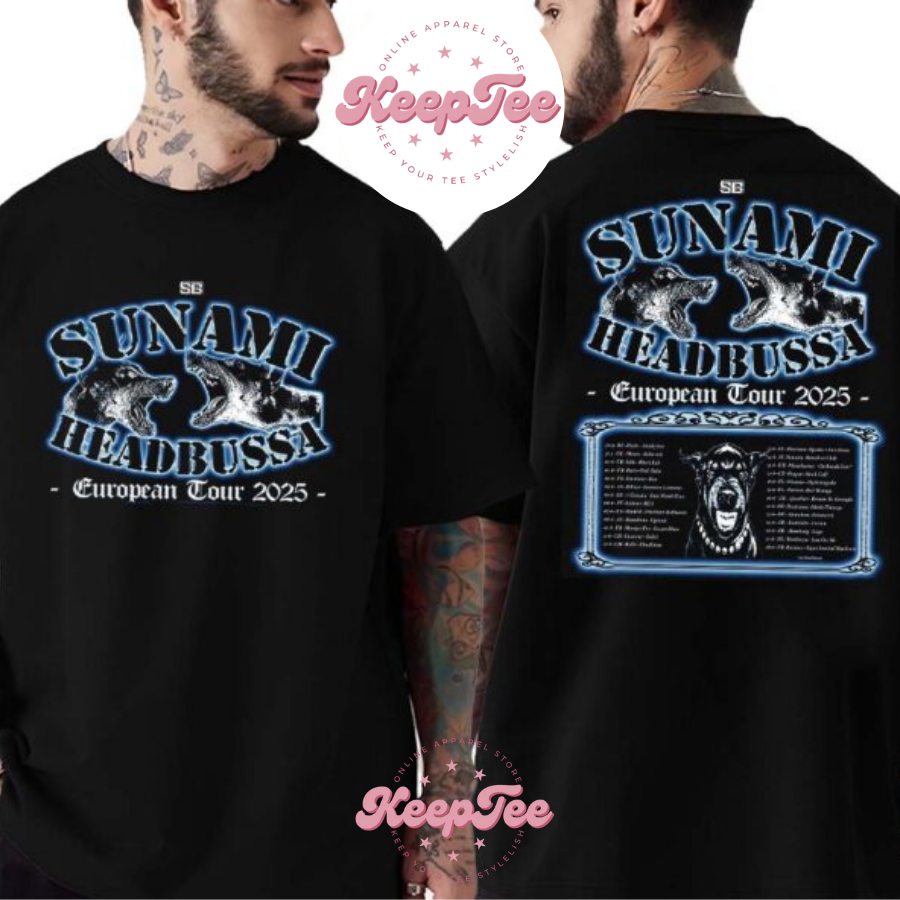 New Sunami Europe Tour Concert 2025 Shirt, Sunami Europe Tour 2025 With Support From Headbussa Dates List Two Sides Print Classic Shirt