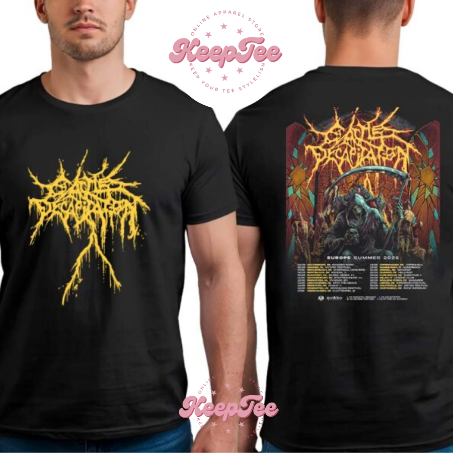 New Cattle Decapitation Europe Concert 2025 Shirt, Cattle Decapitation Europe Summer Tour 2025 Dates List Two Sides Print Unisex Shirt