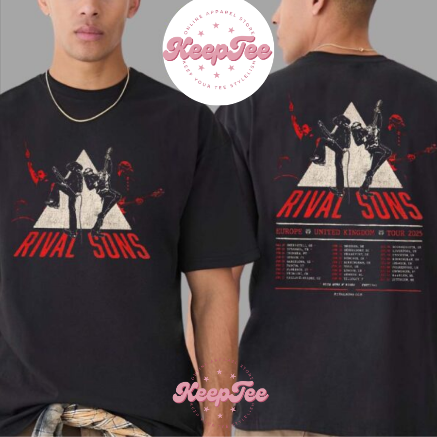 New Rival Sons Europe Concert 2025 Shirt, Rival Sons Europe And United Kingdom Summer Tour 2025 With Special Gun N Roses  Shirt