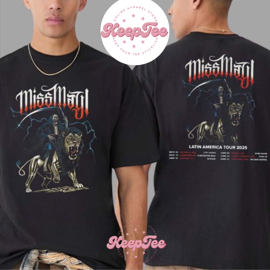 Miss May I Concert 2025 Shirt, Miss May I Latin America Tour 2025 Dates List Two Sides Print Unisex Shirt