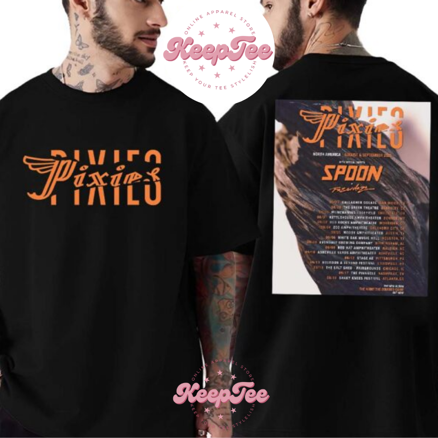 Pixies North American Concert 2025 Shirt, Pixies North American Tour 2025 For August And September Dates List Two Sides Print Unisex Shirt