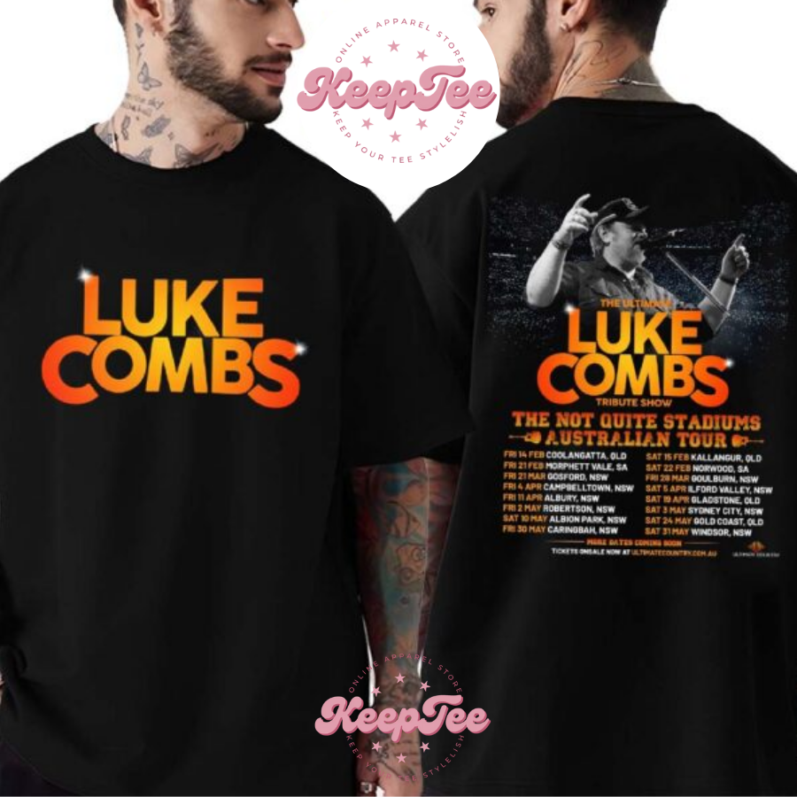 New Luke Combs The Ultimate Luke Combs Tribute Show Not Quite Stadiums Australian Tour 2025 Two Sides Print Shirt