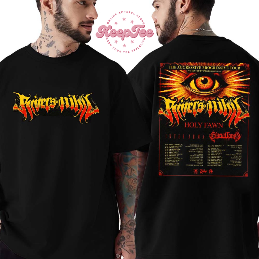 Rivers Of Nihil North America The Aggressive Progressive Tour 2025 T-Shirt