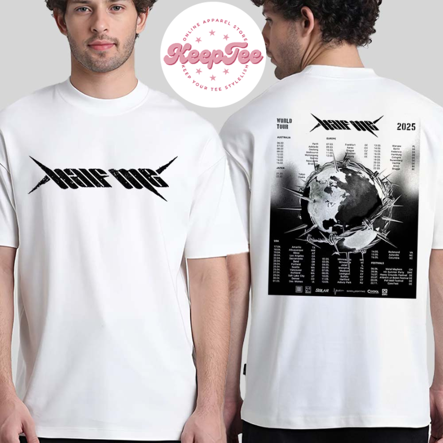 New Half Me Band World Tour 2025 Schedule List Dates Two Sides Print Unisex T-Shirt