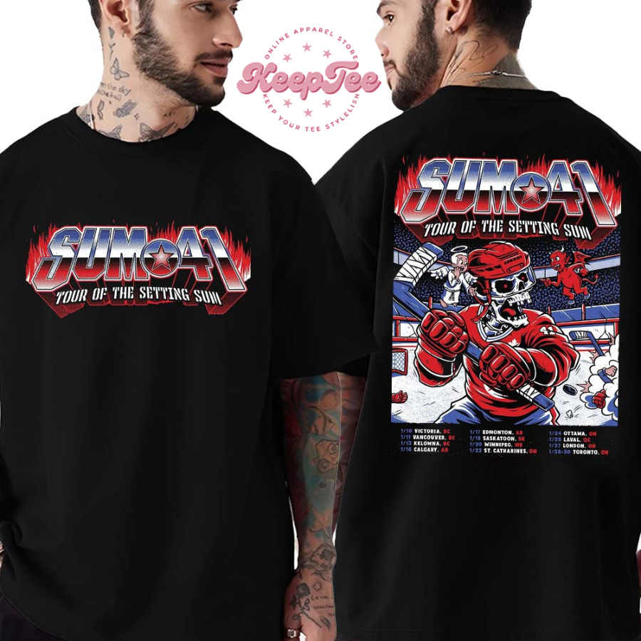 New Sum 41 Poster For The Final Leg Of The Tour Of The Setting Sum 2025 Canada Two Sides Print Classic T-Shirt