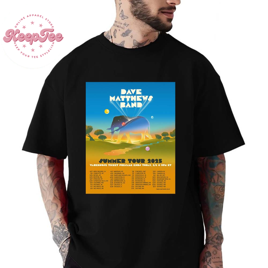 New Dave Matthews Band Summer Tour 2025 Schedule List Dates Unisex T-Shirt