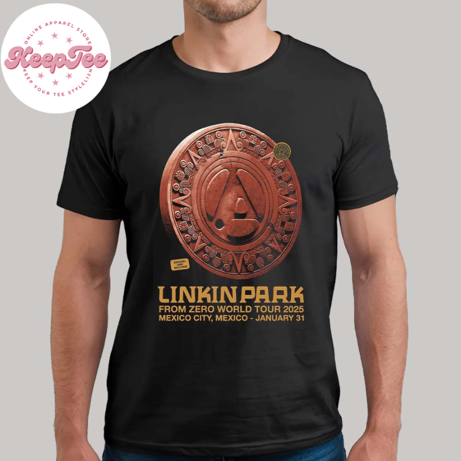 Linkin Park Poster For Mexico City Mexico From Zero World Tour 2025 On January 31St 2025 Art By Paul Flores Classic T-Shirt