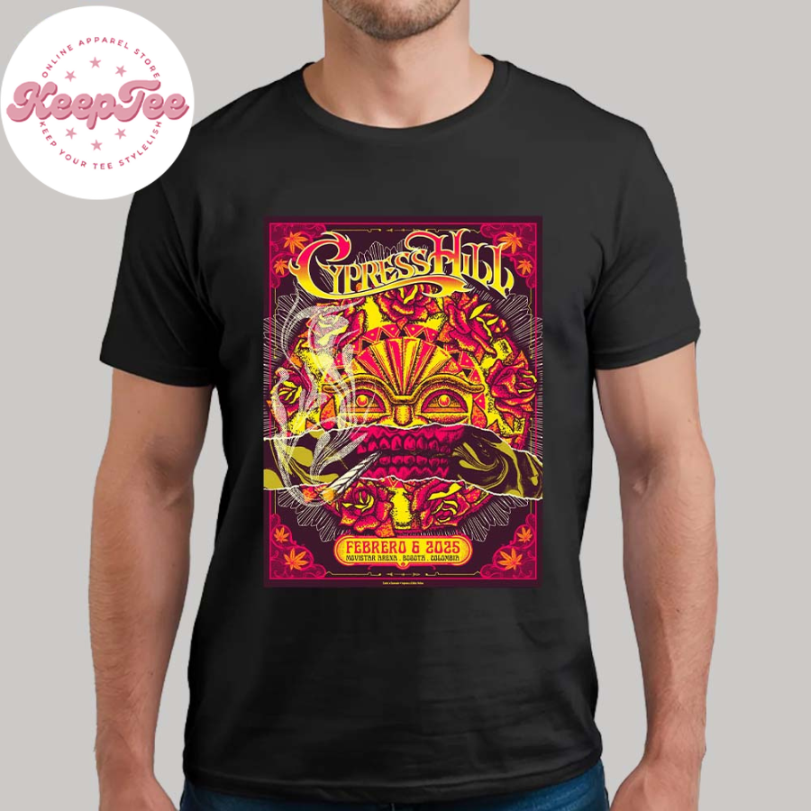 New Cypress Hill Concert Poster For Bogota Columbia At Movistar Arena On February 6 2025 Unisex T-Shirt