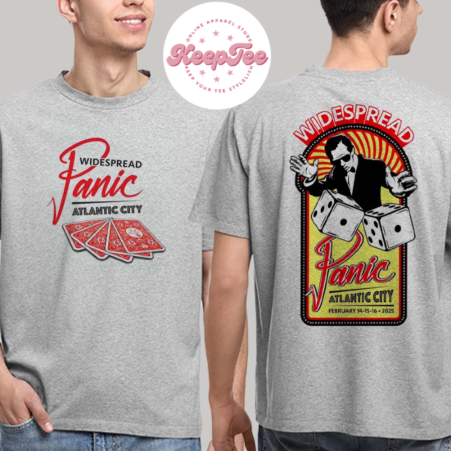 New Widespread Panic Merch Tee Atlantic City Nj Live In Hard Rock Live At Etess Arena On February 14-16 2025 T-Shirt