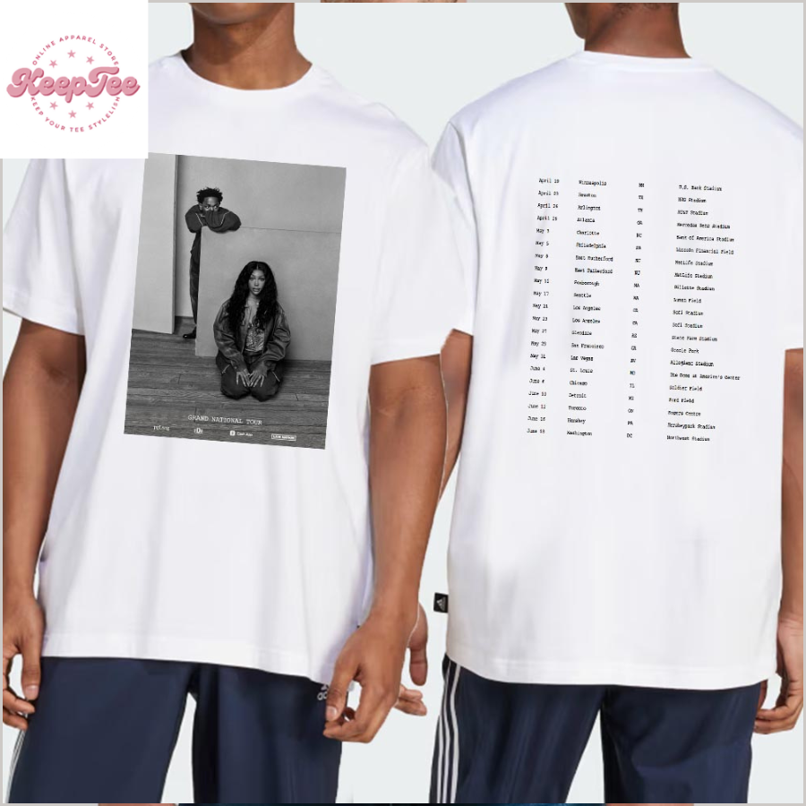 Kendrick Lamar And Sza Announce Grand National Tour 2025 Dates And Places List  T-Shirt