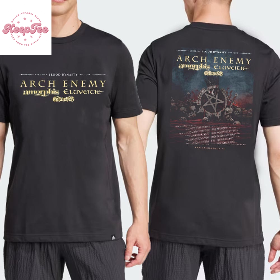 Arch Enemy Announce European Blood Dynasty 2025 Tour Dates And Places List  T-Shirt