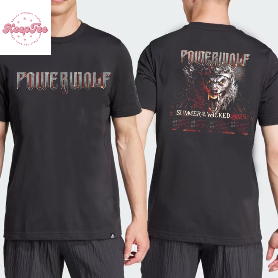 Powerwolf Summer Of The Wicked 2025 Tour Dates And Places List  T-Shirt