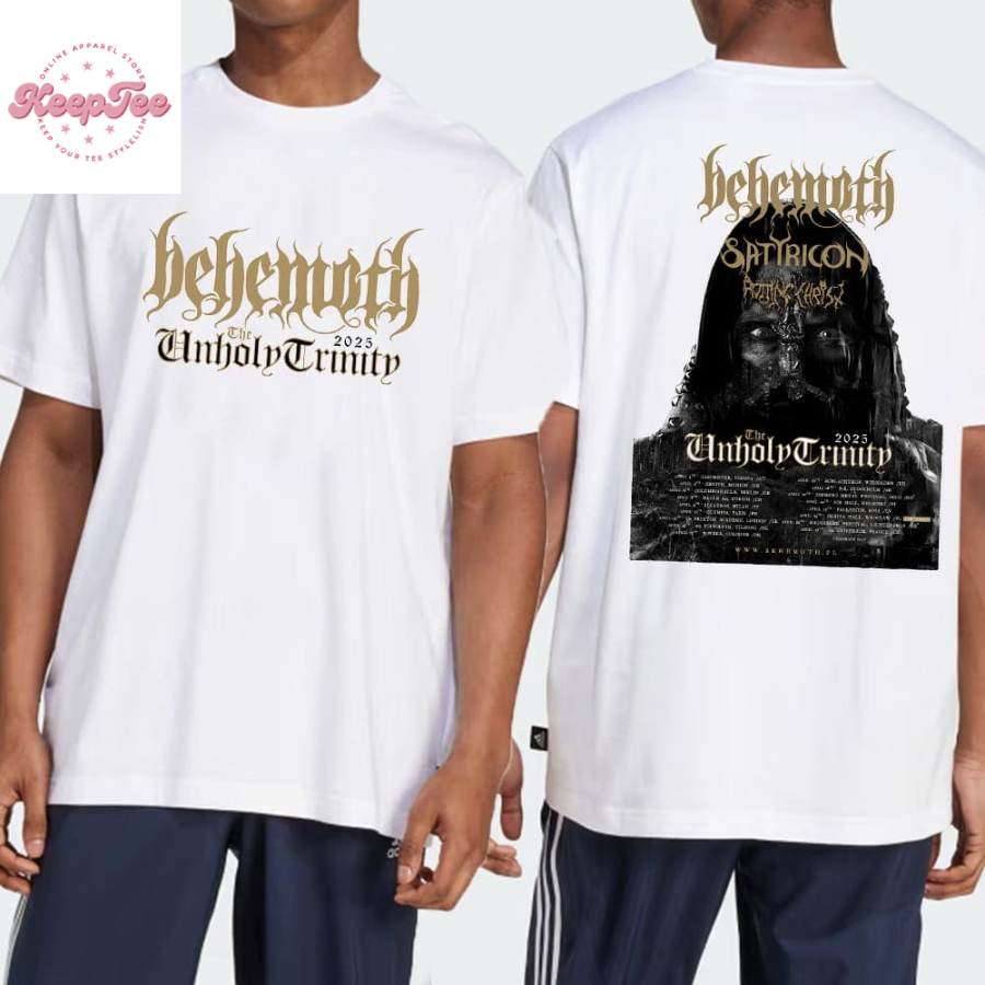 Behemoth Official Poster The Unholy Trinity Tour 2025 Dates And Places List  T-Shirt