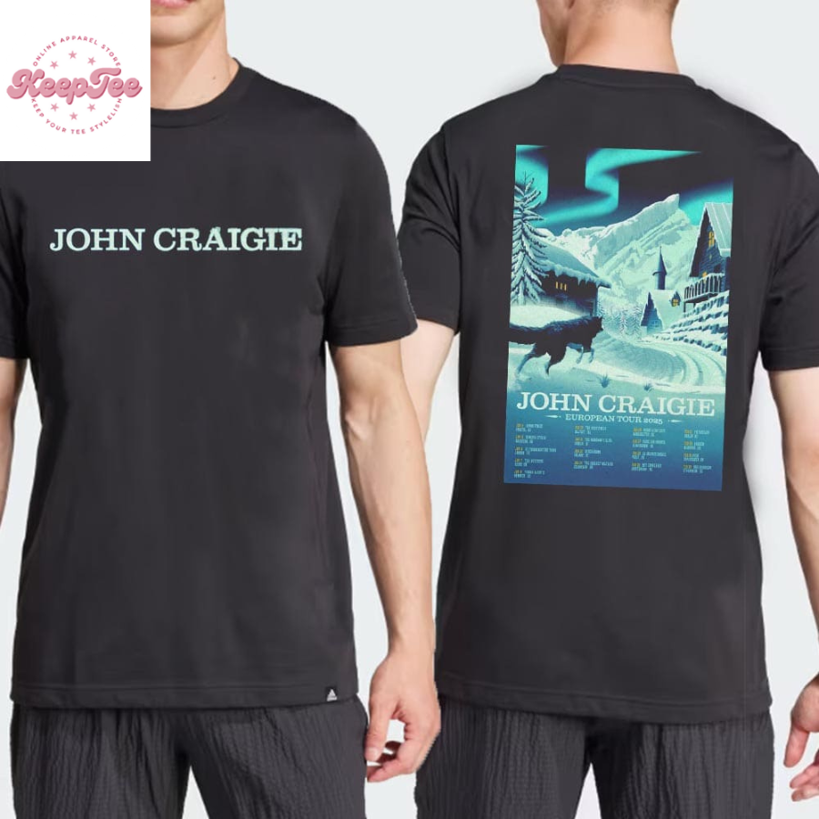 John Craige European Tour 2025 Poster Dates And Places List  T-Shirt