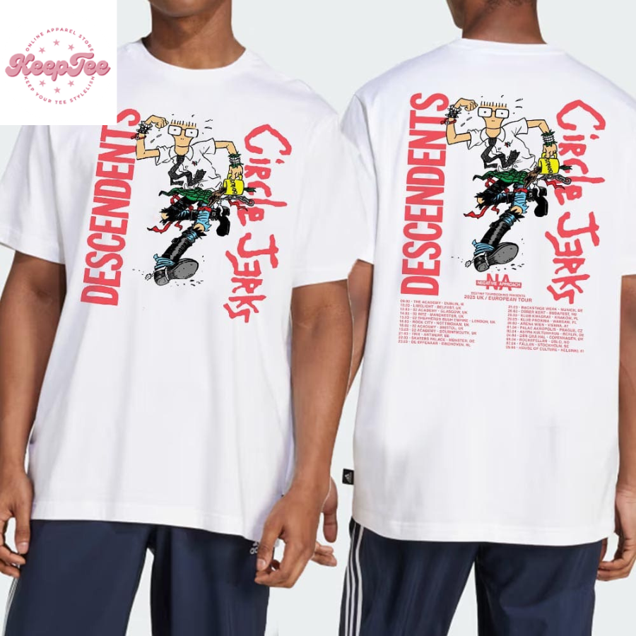 Descedents Circle Jerks Negative Approach 2025 Uk European Tour Dates And Places List  T-Shirt