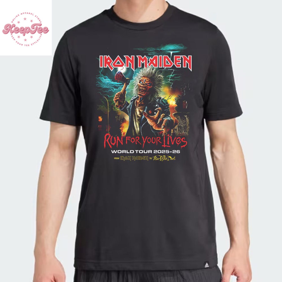 Iron Maiden Run For Your Life World Tour 2025-26 From Iron Maiden To Fear Of The Dark Classic T-Shirt