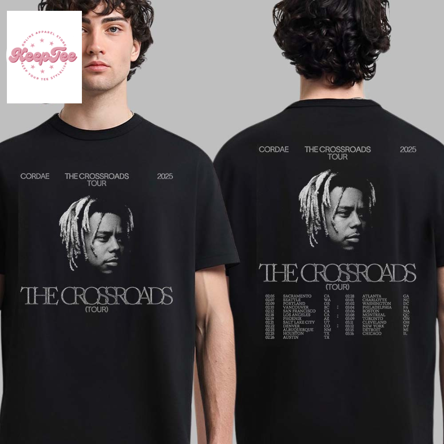 Cordae The Crossroads Tour 2025 Tour Dates List  T-Shirt