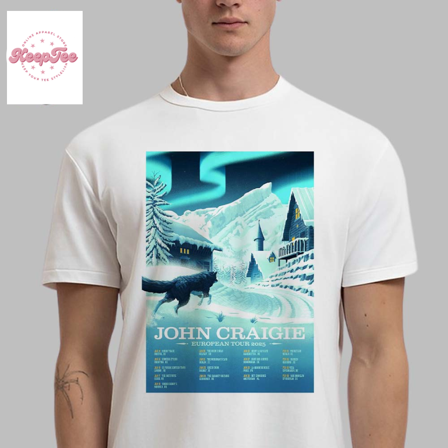 John Craigie European Tour 2025 Schedule Tour Date List Unisex T-Shirt
