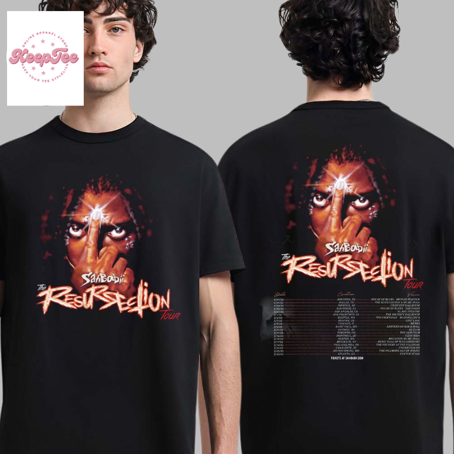 Sahbabii The Resurrection Tour 2025 Schedule Tour Dates  T-Shirt